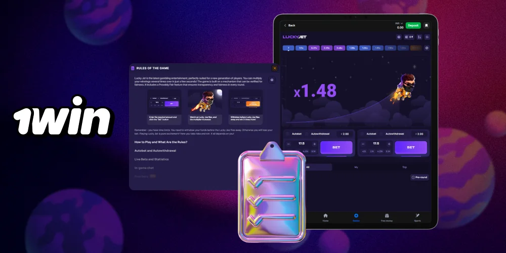 Basic rules of 1win India Lucky Jet